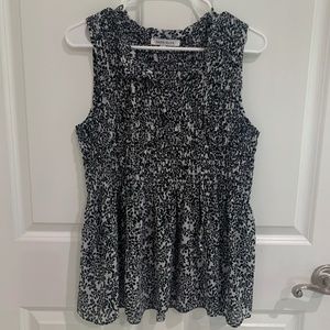 Rose + Olive Sleeveless Blouse - Size M